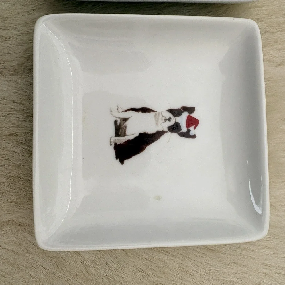 I Love My Frenchie‎ Set of 2 Porcelain Trinket Trays By Fringe Studio